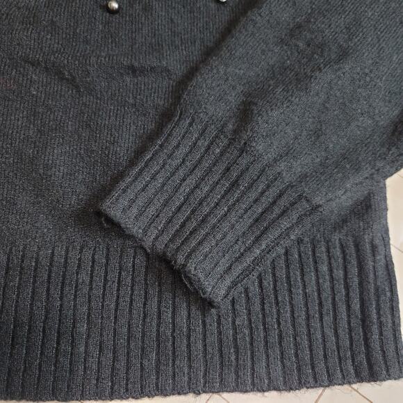 Ava & Viv Black Embellished Button-Down Sweater Cardigan - Picture 9 of 15